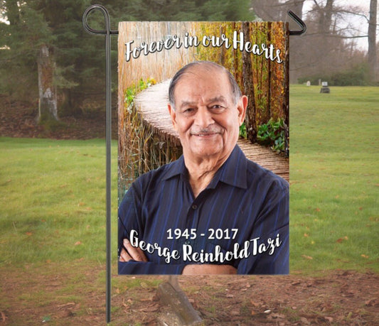 Bridge Passageway Personalized Memorial Garden Flag - Funeral Program - Site Funeral Programs & Templates