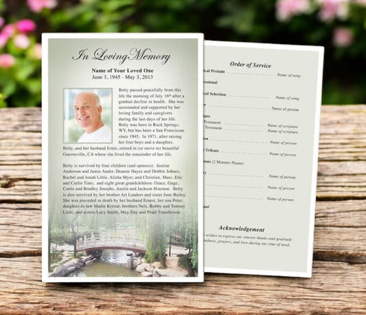 Bridge Funeral Flyer Template