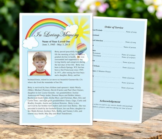 Bright Funeral Flyer Template