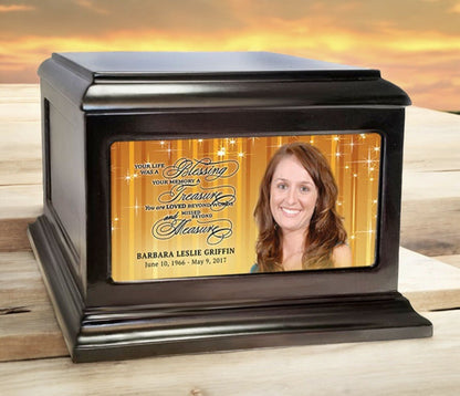 Brilliance Wood Cremation Urn - The Funeral Program Site