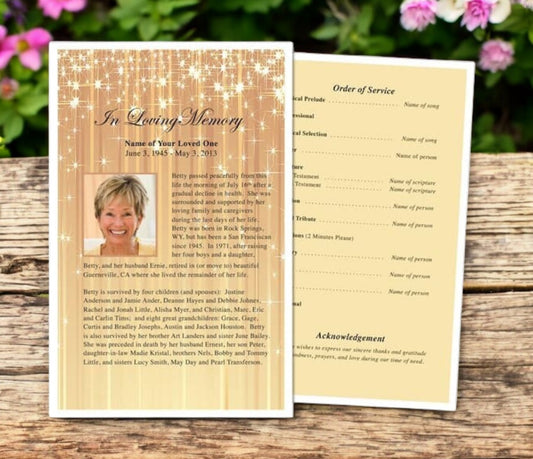 Brilliance Funeral Flyer Template
