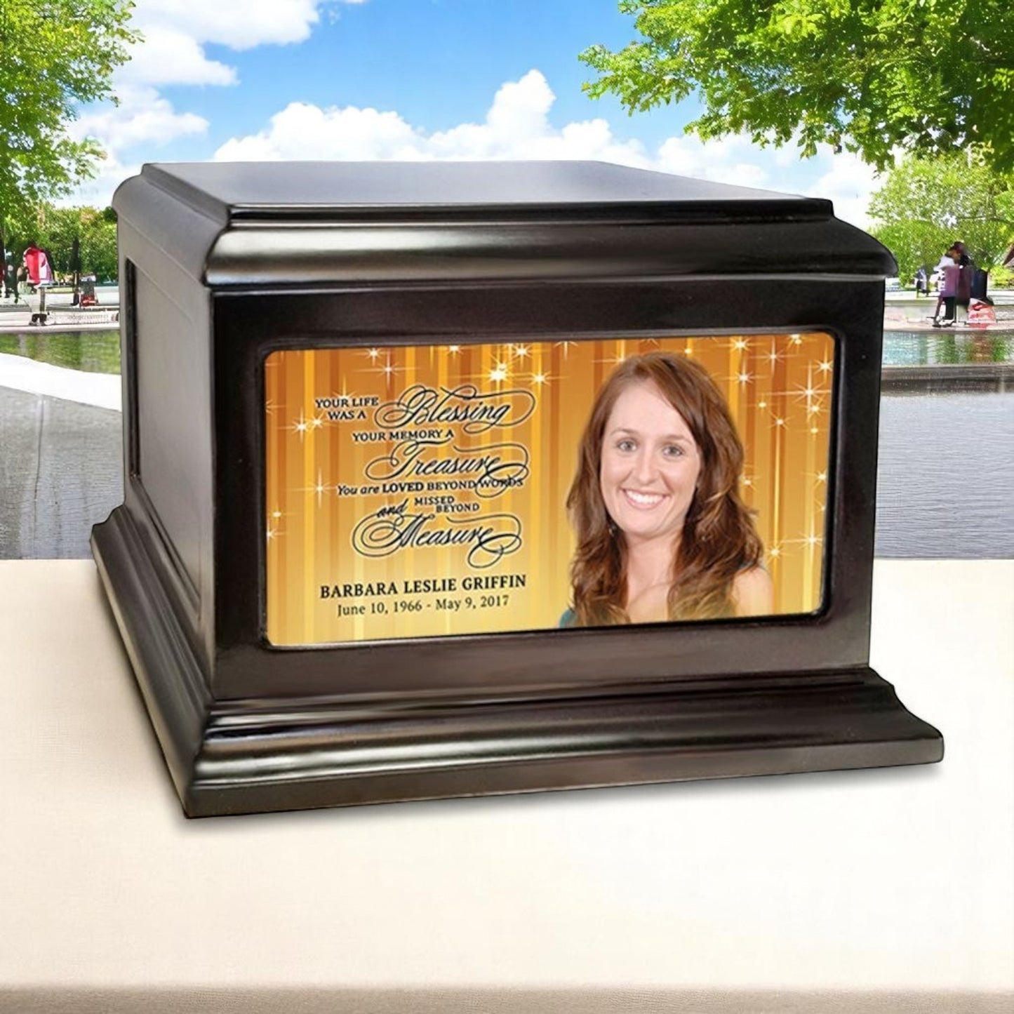 Brilliance Wood Cremation Urn