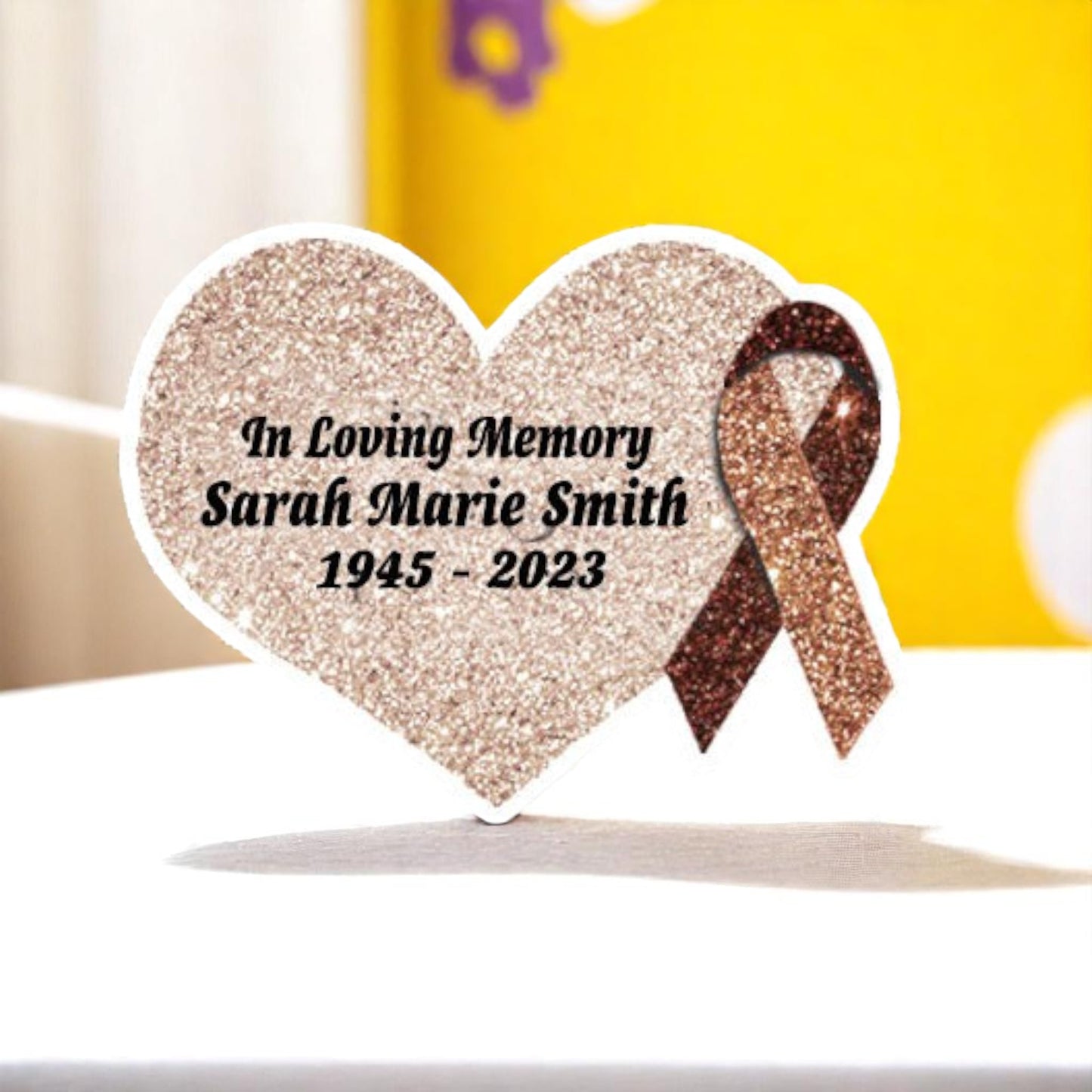 Brown Cancer Ribbon Heart Pin - Pack of 10