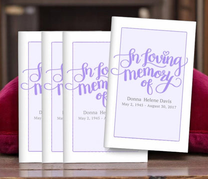Brushed Bifold Funeral Program Design & Print (Pack of 50)
