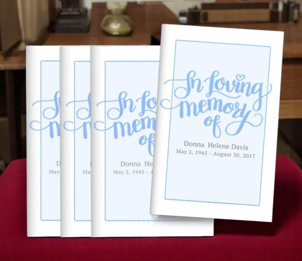Brushed Bifold Funeral Program Design & Print (Pack of 50)