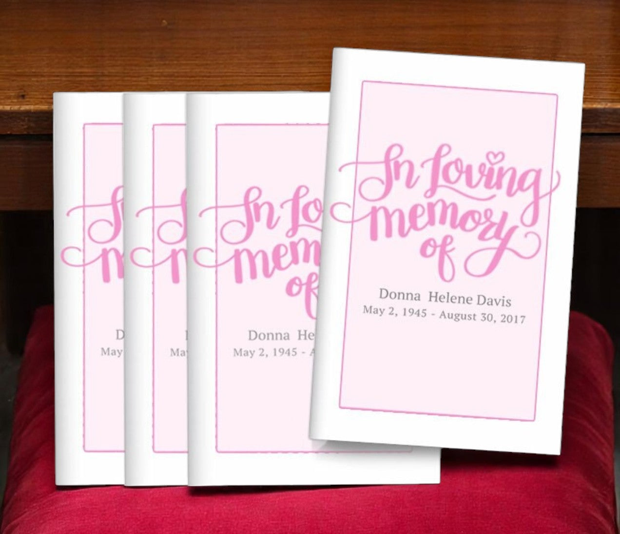 Brushed Bifold Funeral Program Design & Print (Pack of 50)