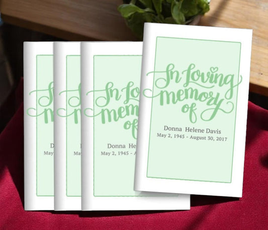 Brushed Bifold Funeral Program Design & Print (Pack of 50)