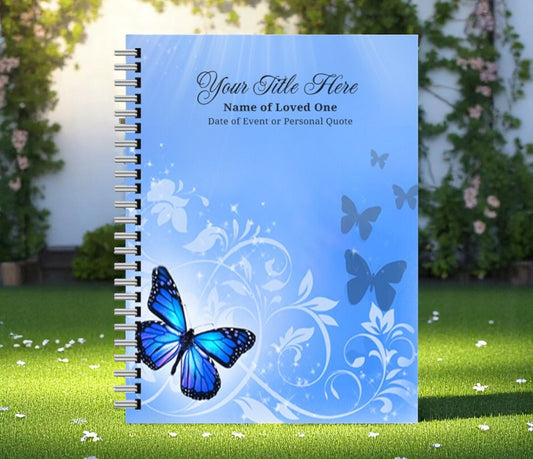 Butterfly Wire Bind Funeral Guest Book