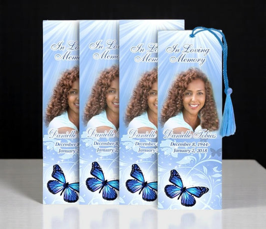 Butterfly Memorial Bookmark Design & Print (Pack of 50)