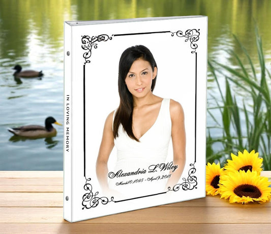 Cadence 3-Ring Binder Funeral Guest Book