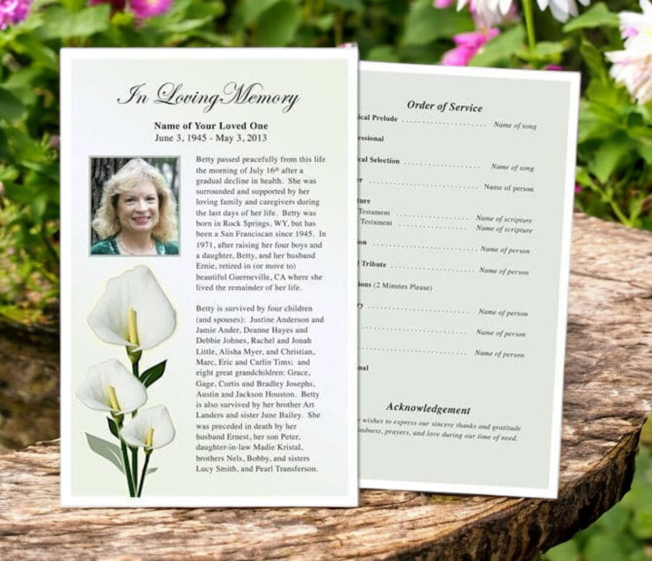 Calle Funeral Flyer Template