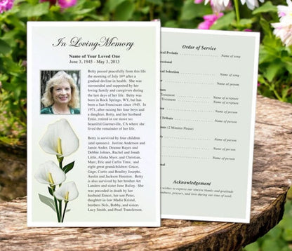 Calle Funeral Flyer Template