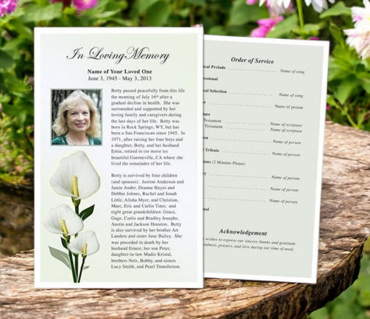 Calle Funeral Flyer Template