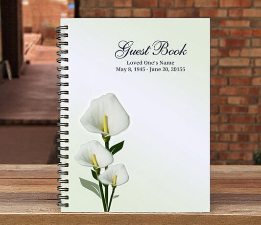 Calle Wire Bind Funeral Guest Book