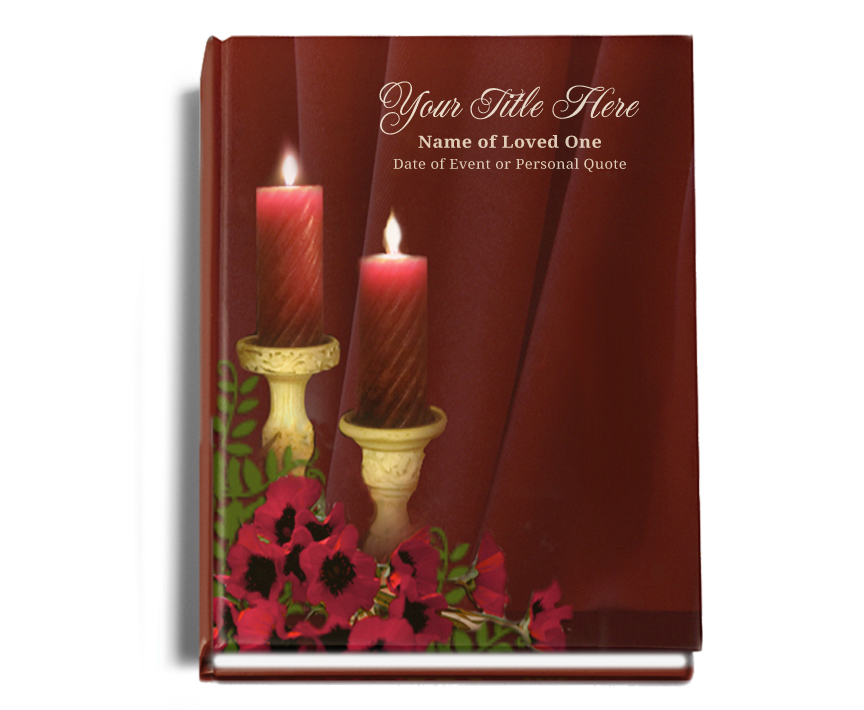 Candlelight Memorial Funeral Guest Book