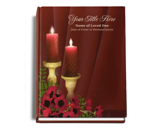 Candlelight Memorial Funeral Guest Book