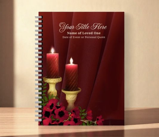 Candlelight Wire Funeral Guest Book