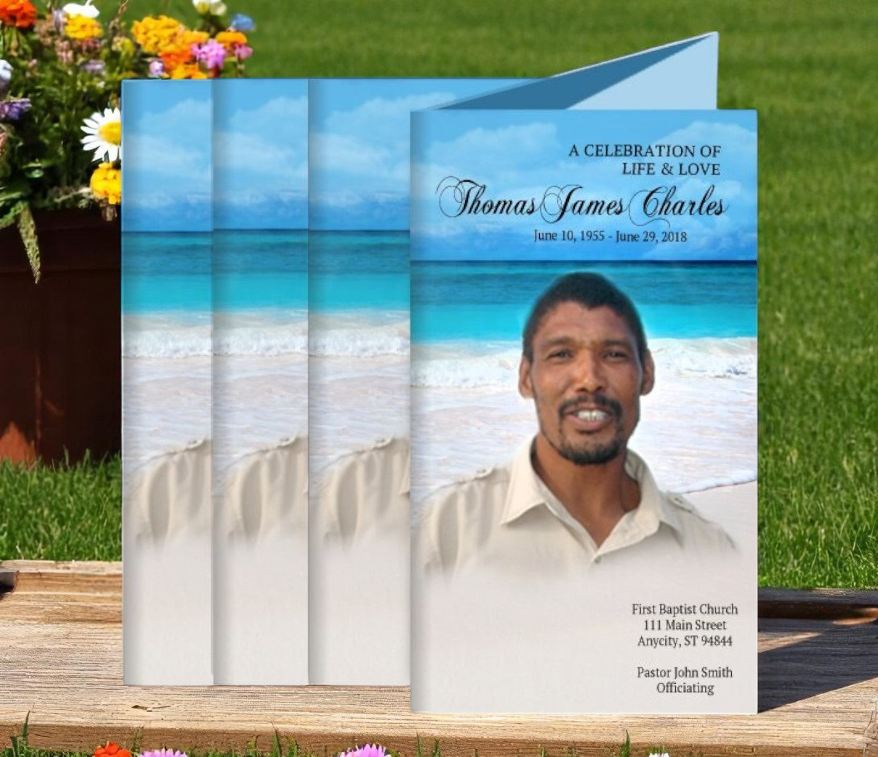 Caribbean Funeral Brochure Design & Print (Pack of 50)