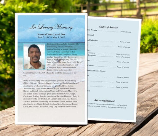 Caribbean Funeral Flyer Template