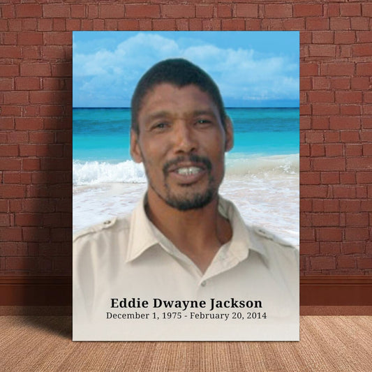 Caribbean Funeral Memorial Poster Portrait