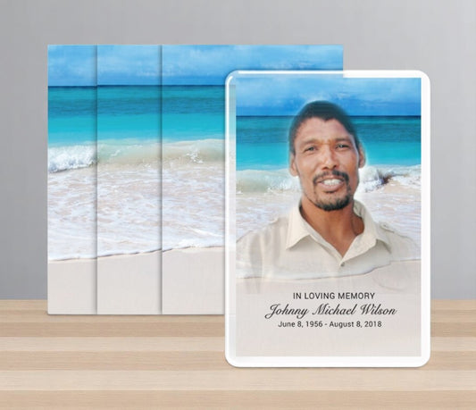 Caribbean Funeral Prayer Card Design & Print (Pack of 50)