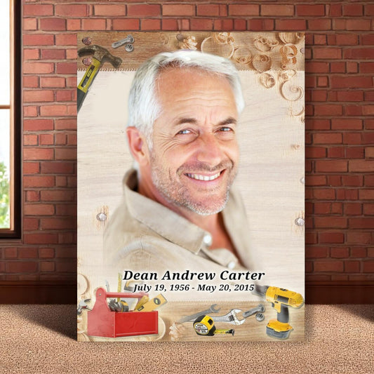 Carpenter Funeral Memorial Poster Portrait