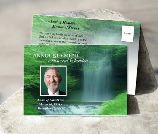 Cascade Funeral Announcement Template