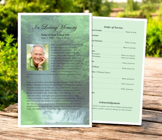 Cascade Funeral Flyer Template