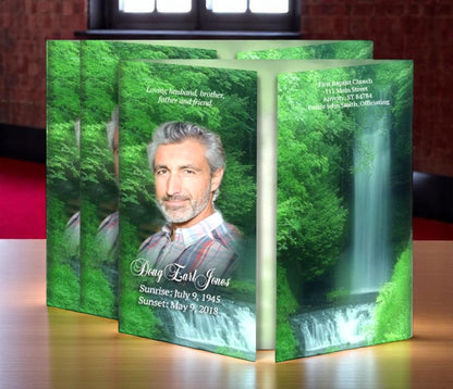 Cascade Gatefold Funeral Program Design & Print (Pack of 50)