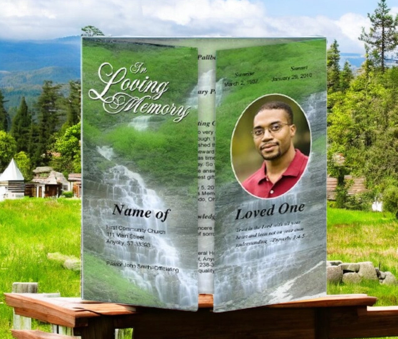 Majestic Legal Size Gatefold Program Template – Funeral Program-Site ...