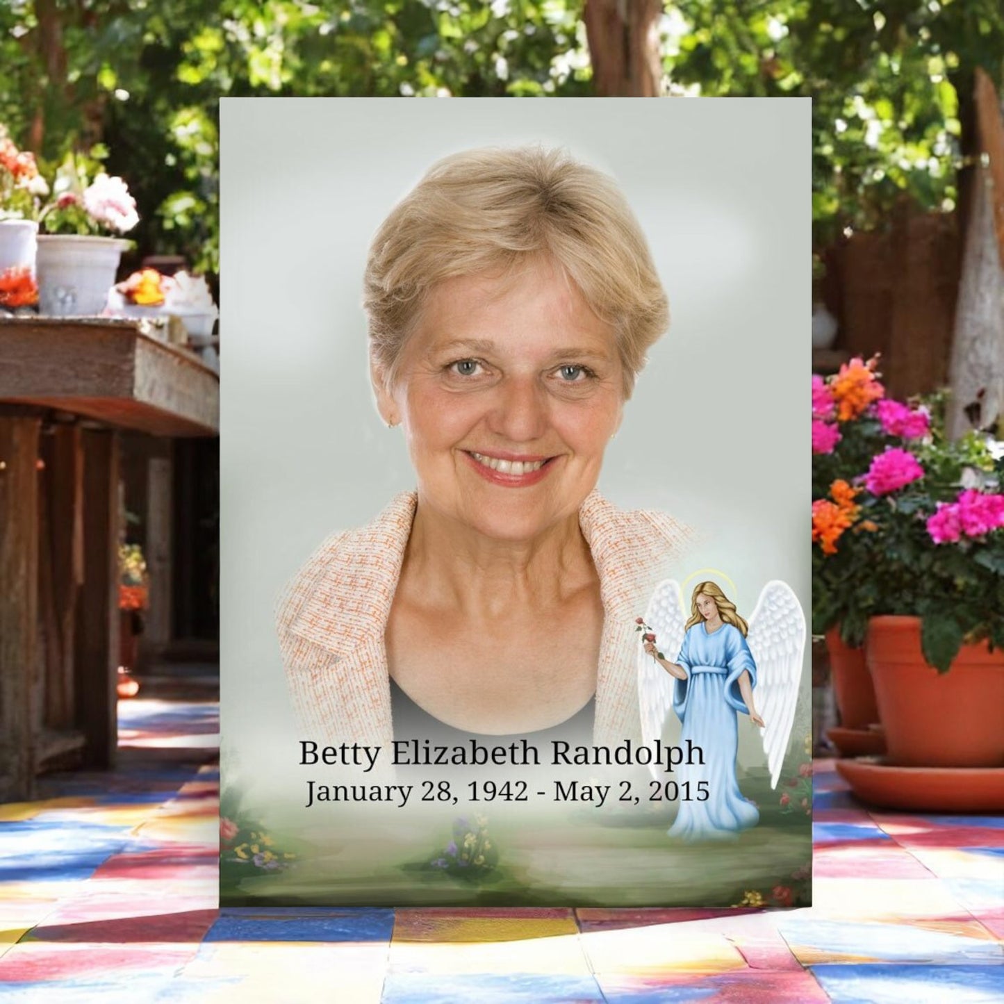 Charity Funeral Memorial Poster Portrait