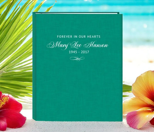 Charleston Linen Funeral Guest Book