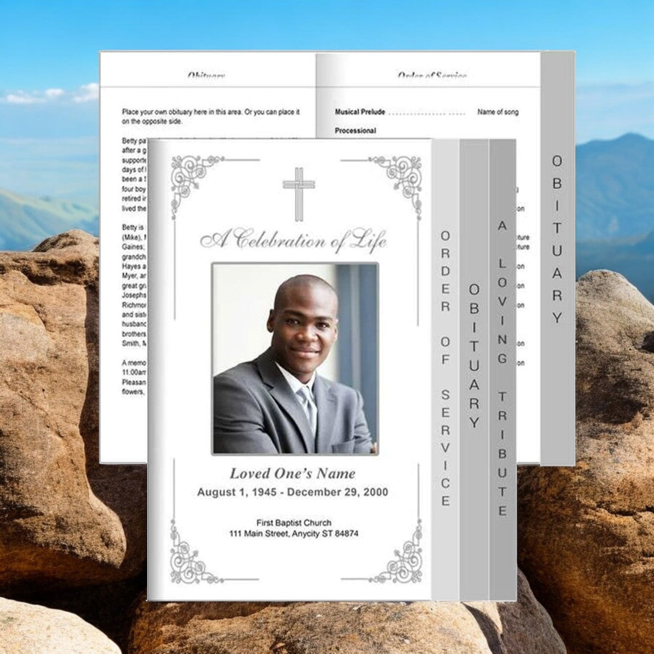 Charming Tabloid 8-Sided Graduated Program Template