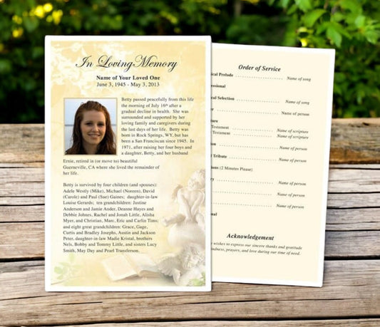 Cherub Funeral Flyer Template