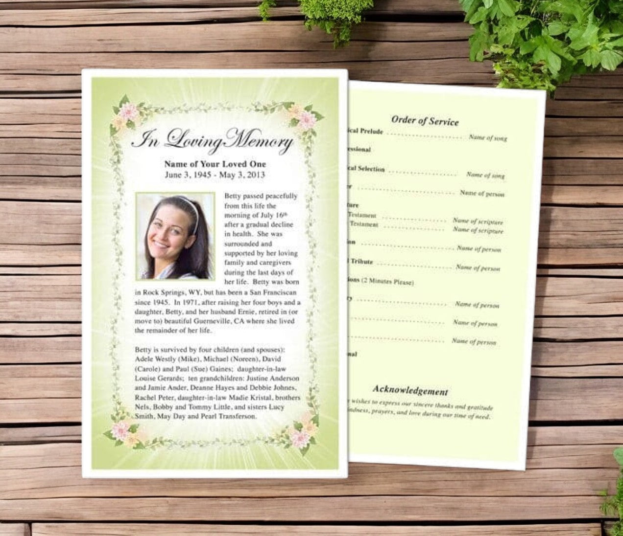 Christie Funeral Flyer Template