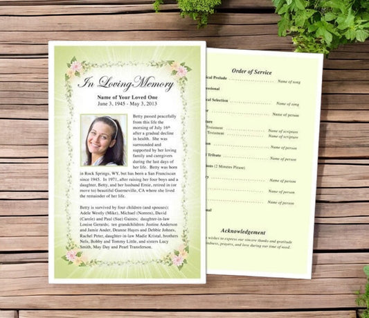 Christie Funeral Flyer Template