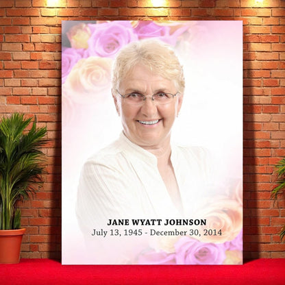 Coral Funeral Memorial Poster Portrait