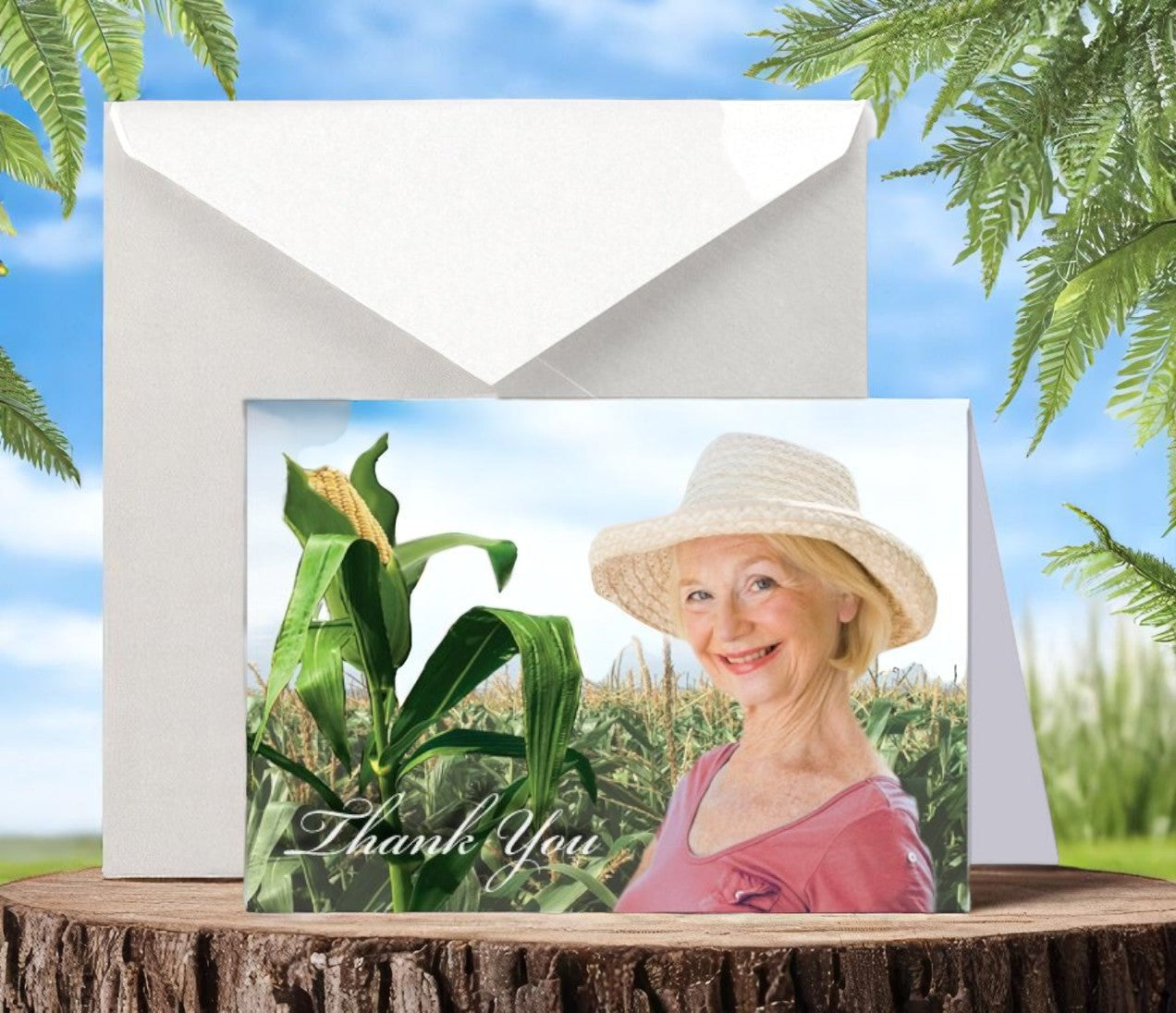 Cornfield Funeral Thank You Card Design & Print (Pack of 50)