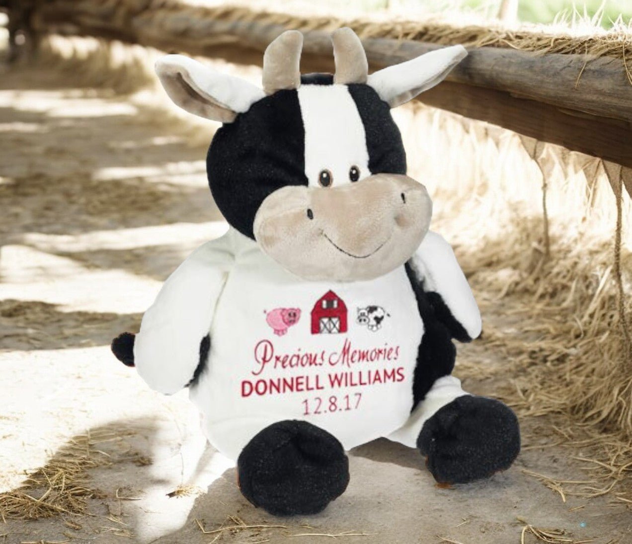 Country Cow Memorial Stuffed Animal - Urn - The Funeral Program Site