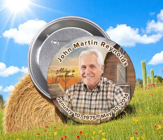 Country Barn Memorial Button (Pack of 10)