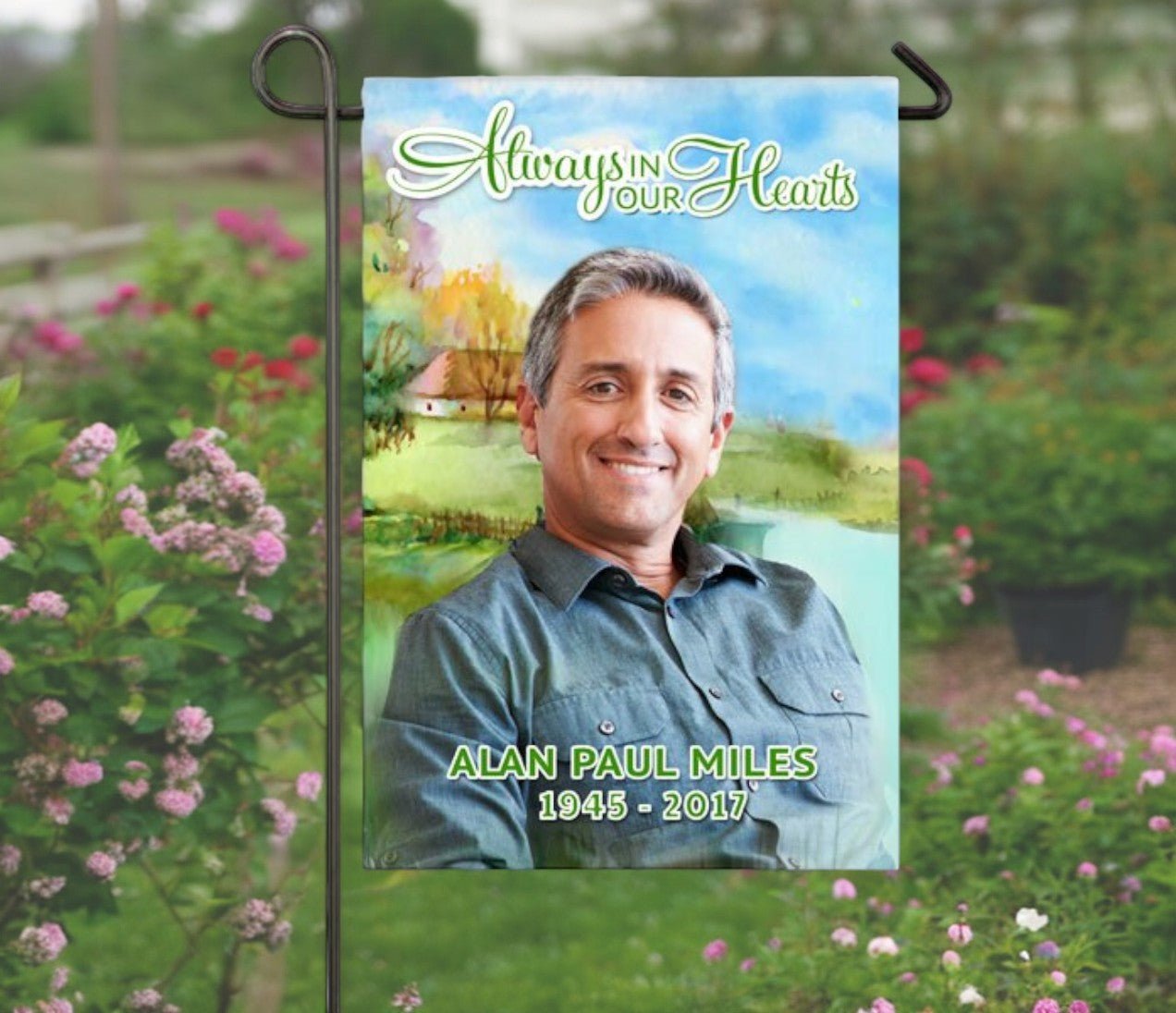 Countryside Personalized Memorial Garden Flag - Funeral Program - Site Funeral Programs & Templates