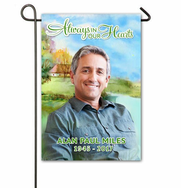 Countryside Personalized Memorial Garden Flag - Funeral Program - Site Funeral Programs & Templates