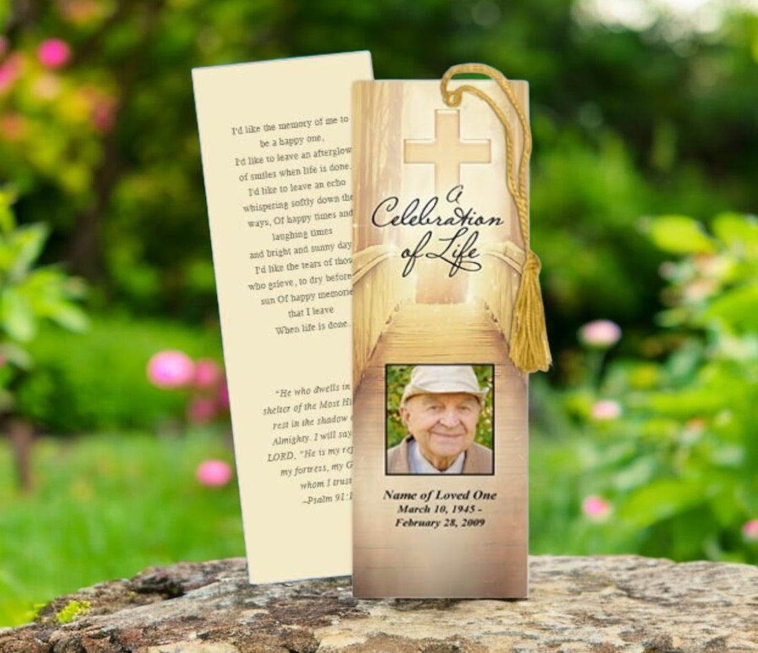 Crossing Memorial Bookmark Template – Funeral Program-Site Funeral ...