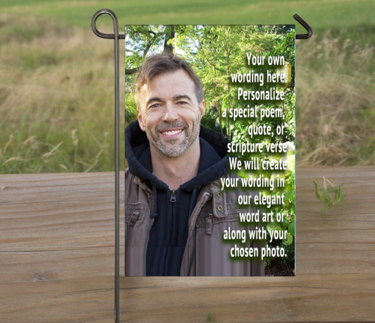 Custom Personalized In Loving Memory Memorial Garden Flag - Funeral Program - Site Funeral Programs & Templates