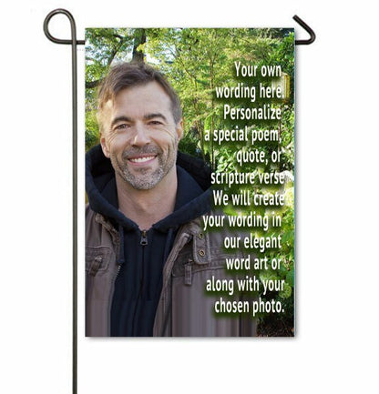 Custom Personalized In Loving Memory Memorial Garden Flag - Funeral Program - Site Funeral Programs & Templates