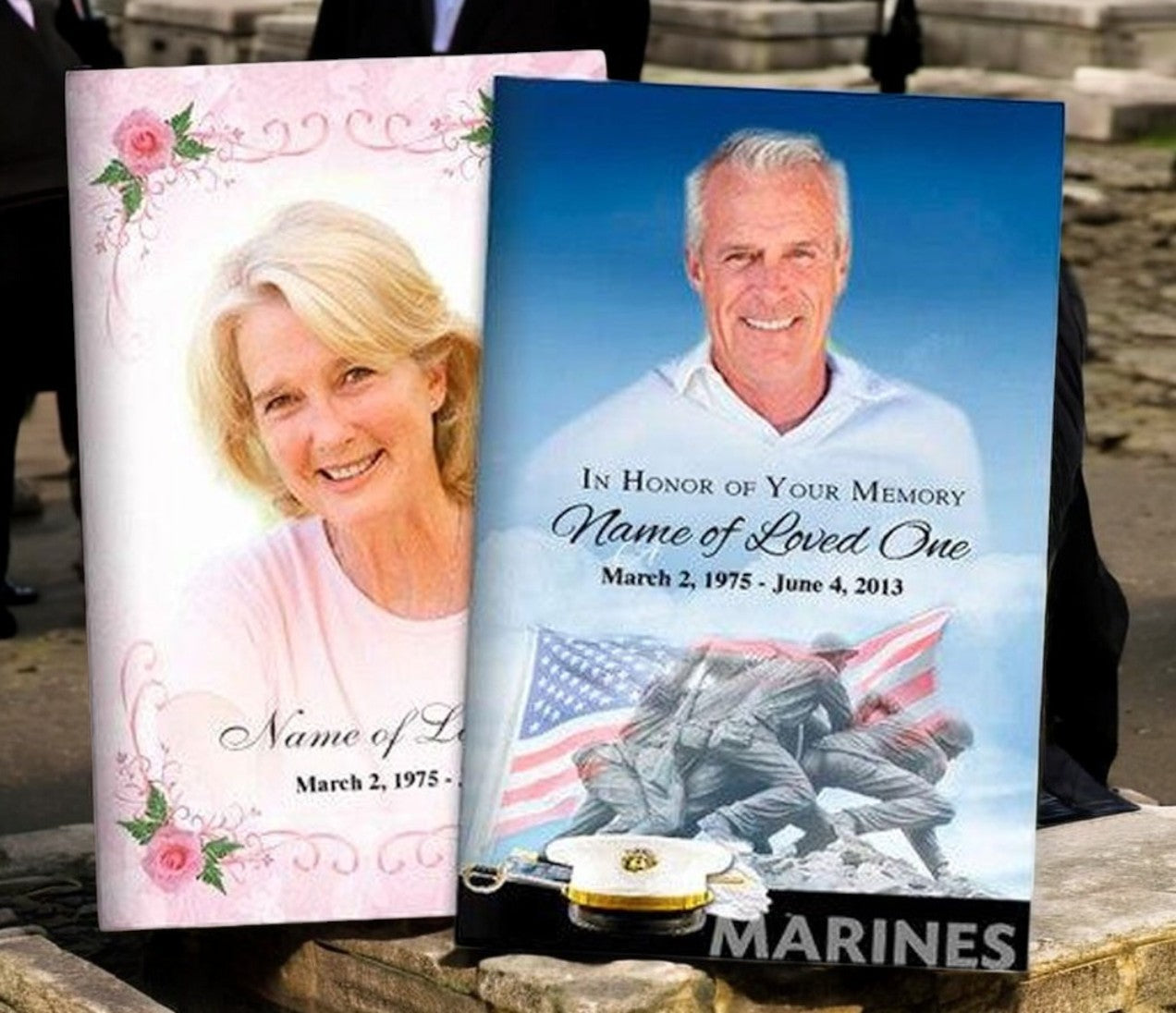 Custom Funeral Program Cover Center Fold Template – Funeral Program ...
