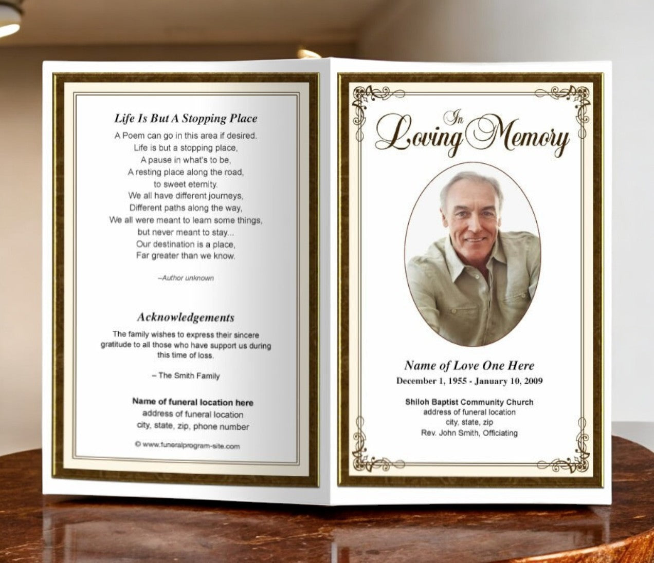 Creative Funeral Program Template | DIY Funeral Programs – Funeral ...