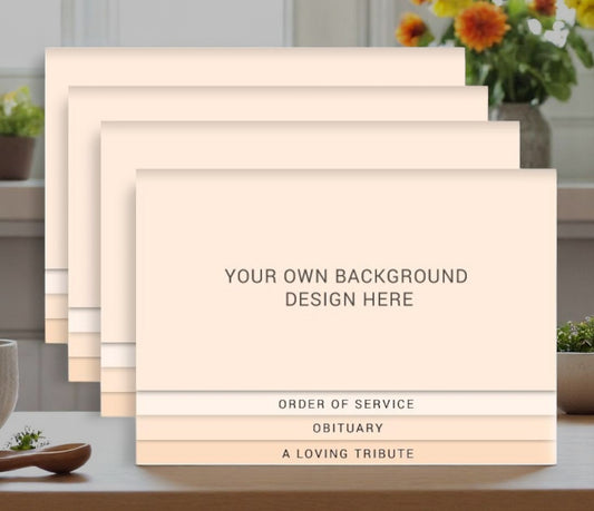 Your Background 8-Sided Graduated Bottom Program Design & Print (Pack of 50)