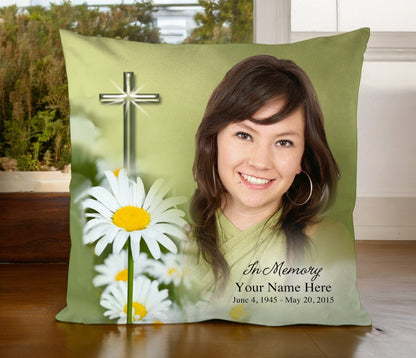 Daisy In Loving Memory Memorial Pillow - The Funeral Program Site