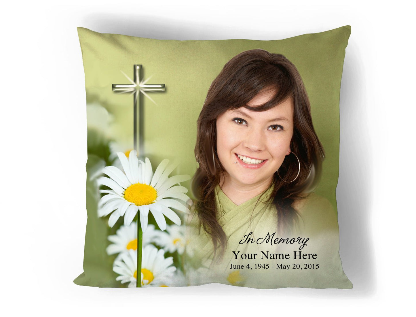 Daisy In Loving Memory Memorial Pillow - The Funeral Program Site